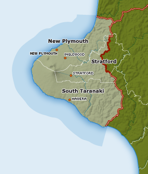 Map of Taranaki Region