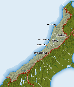 Map of West Coast region
